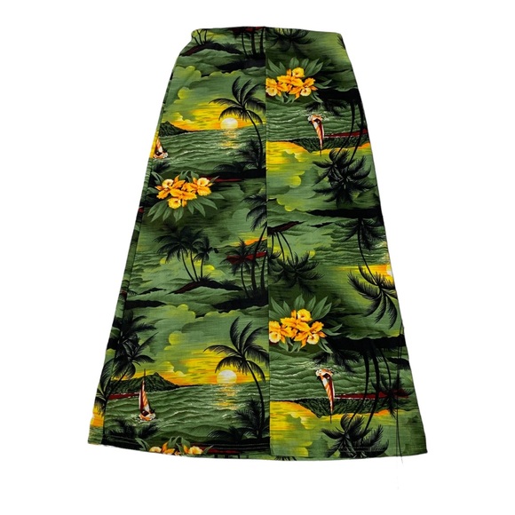 Vintage y2k 2000s tropical 2 piece set skirt crop top - Picture 3 of 9